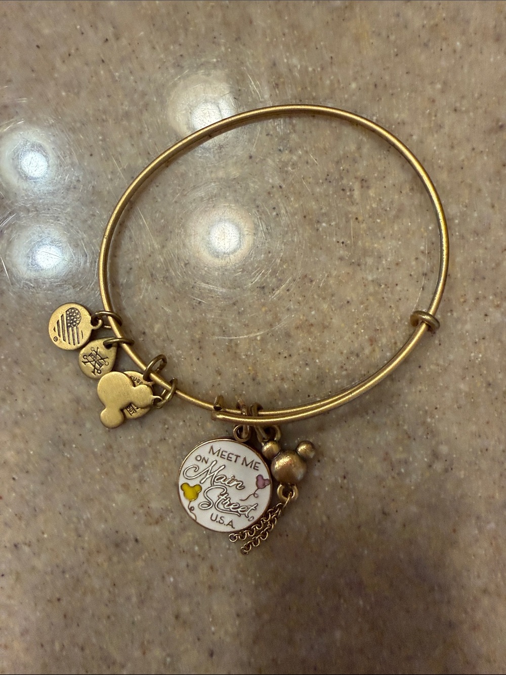 Alex and Ani Gold-tone 'Meet Me on Main Street' Disney bracelet